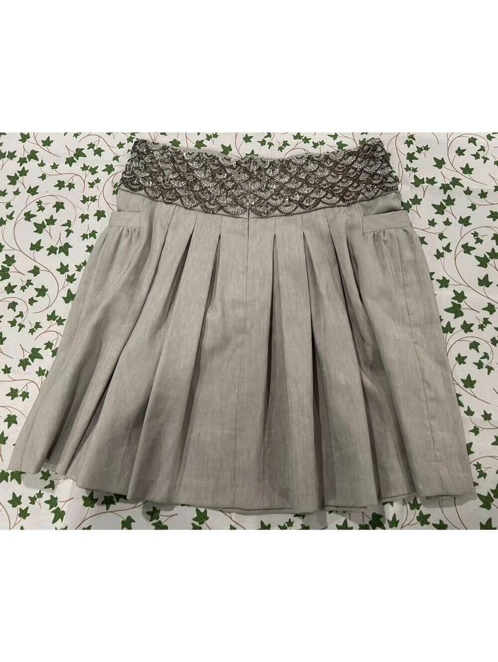 Alice And Olivia Embellished Mini Pleated Skirt-Size 6